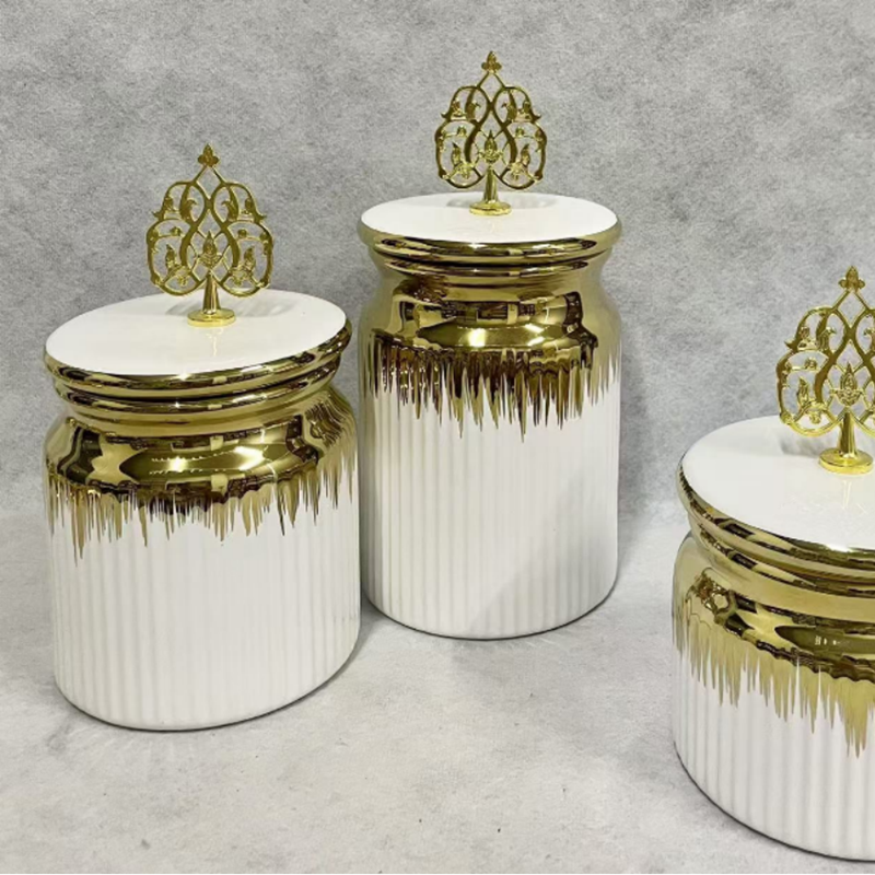 陶瓷密封罐 食品级收纳罐 厨房轻奢储物罐 摆件装饰