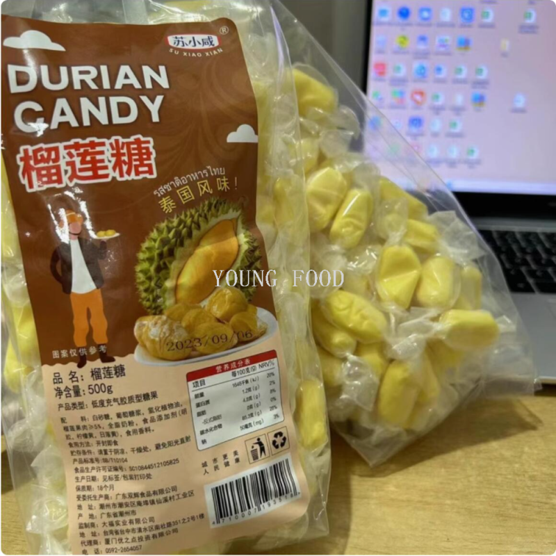 包邮！ S.MARTINO软糖零食 泰国风味糖果苏小咸榴莲糖/椰子糖500g
