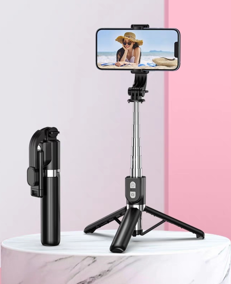 Z28自拍杆落地三脚架手机通用旅游便携防抖拍照神器拍摄支架伸缩蓝牙多功能网红抖音视频