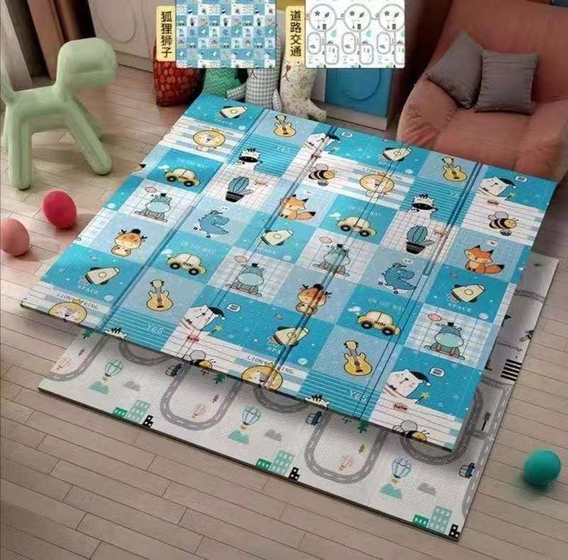 1.2*1.5防摔地垫宝宝可折叠爬行垫加厚泡沫地垫防滑床边垫客厅幼儿园垫产品图