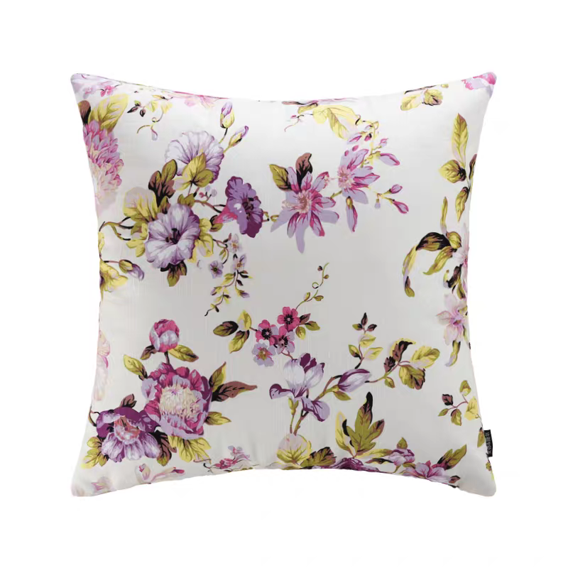 American country-style sofa cushion cover, European French new Chinese fresh small floral cushion cover with core detail image 3