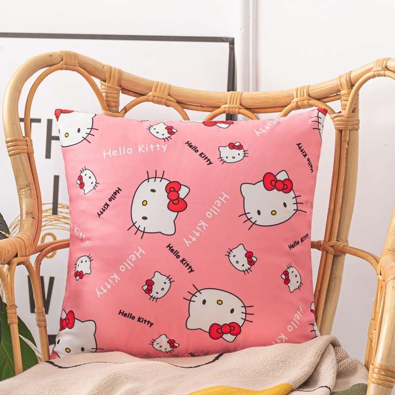 Cartoon short fleece pillowcase, headboard backrest sofa, car office cushion