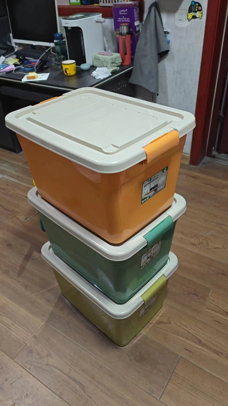 Factory direct sales MF106-1815 storage box, organizing box, solid color storage box, large organizing box, home storage box, quilt storage box pic 1