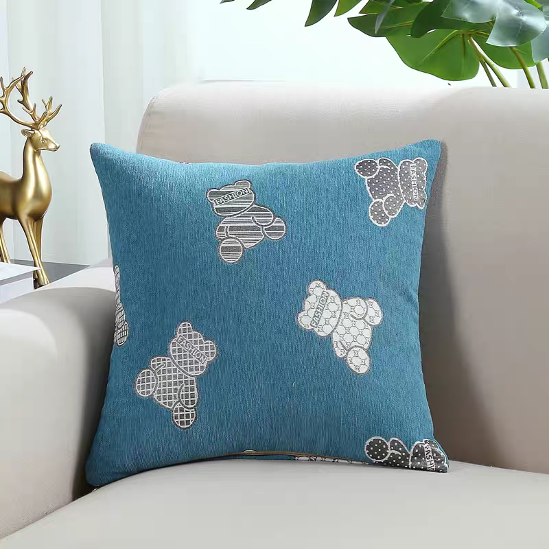 Sofa cushions, simple and cute cartoon throw pillows, bear throw pillows, double-sided throw pillows, office square cushions Specification image