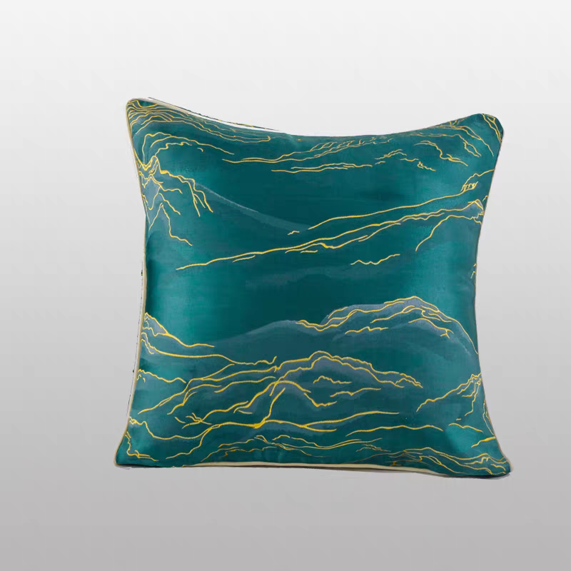 Light luxury style landscape modern simple high-end light luxury pillow with core, hotel room bed cushion, pillow, backrest and pillowcase detail image 2