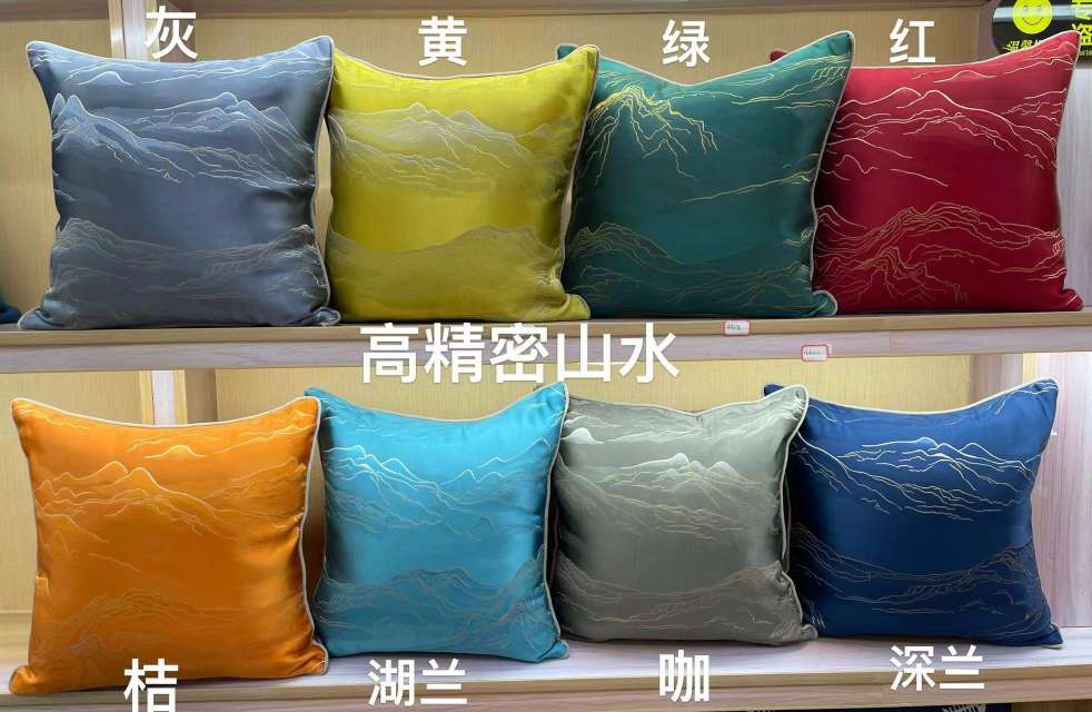 Light luxury style landscape modern simple high-end light luxury pillow with core, hotel room bed cushion, pillow, backrest and pillowcase