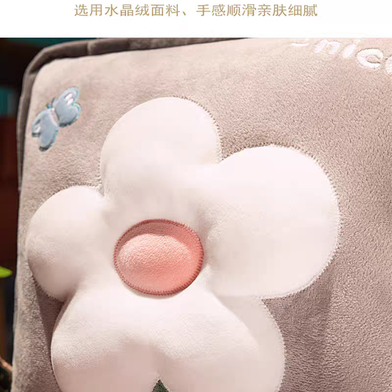 Flower pillow, quilt, dual-purpose car pillow, air conditioner quilt, folding blanket, two-in-one office nap pillow detail image 2