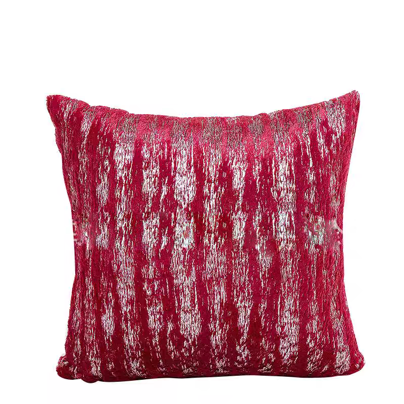 The new bark velvet throw pillow is modern and simple. It features a double-sided crystal velvet gold-brushed throw pillow with a solid color cushion cover and a core details Picture