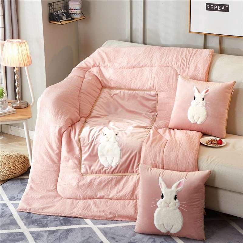 The popular dual-purpose car cushion quilt, office midday rest air conditioner quilt, multi-functional sofa pillow quilt details Picture