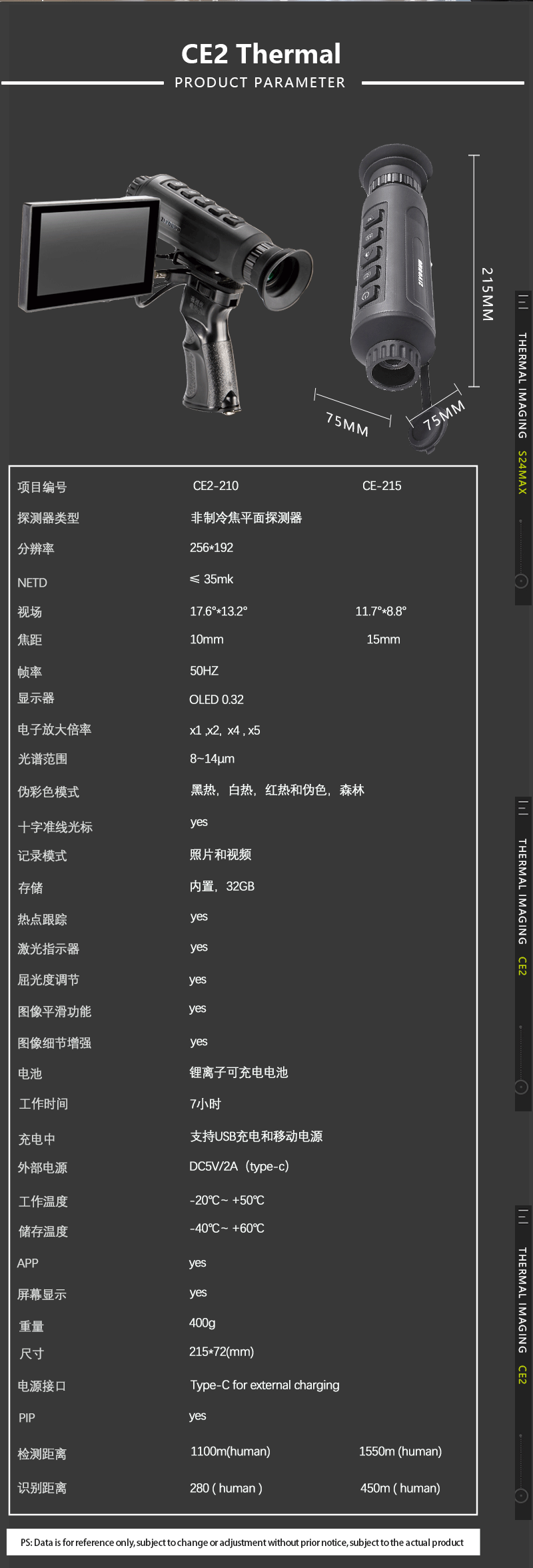 Infrared thermal imaging high-definition night vision outdoor wilderness and jungle screen detector, multi-functional all-black thermal sensing explorer pic 15