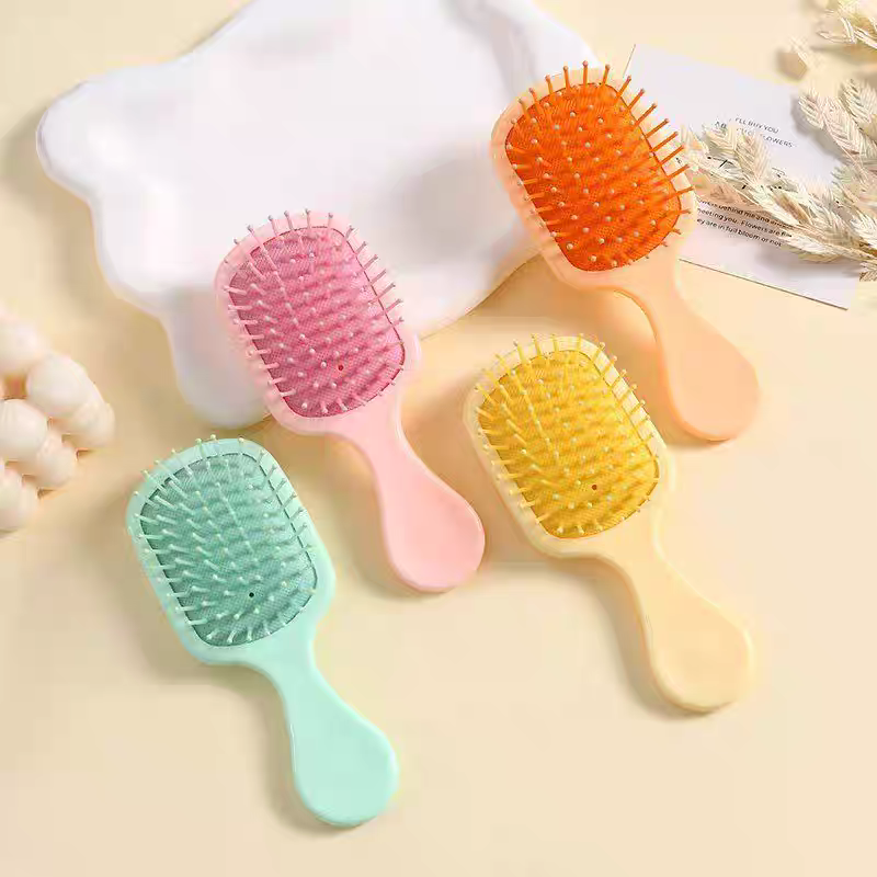 Square mini air cushion comb, massage comb, durable small comb, women's airbag comb, portable comb details Picture