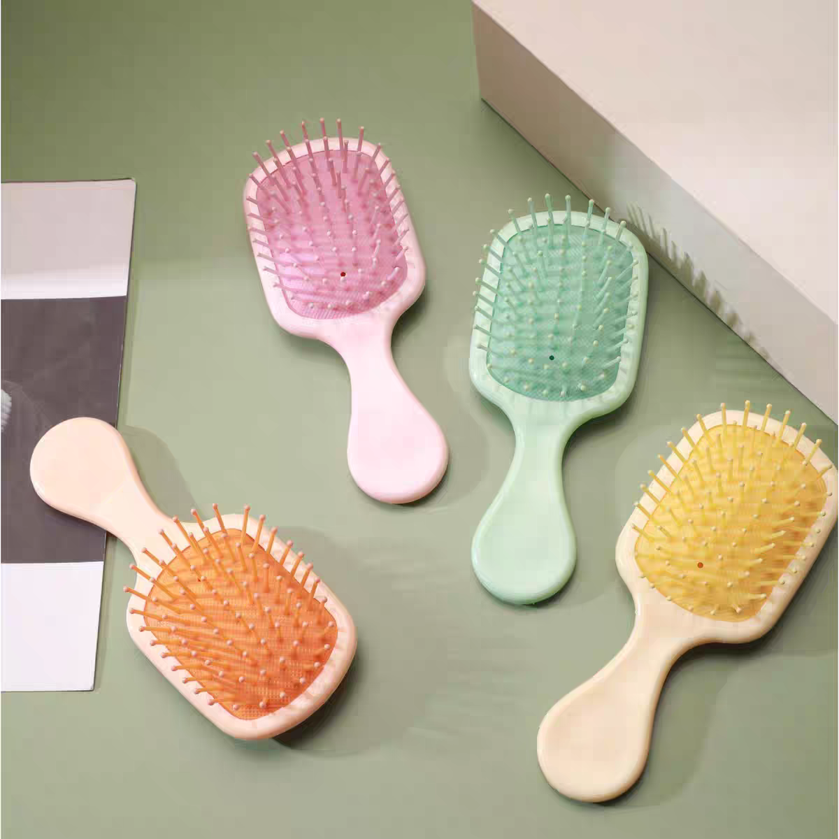 Square mini air cushion comb, massage comb, durable small comb, women's airbag comb, portable comb