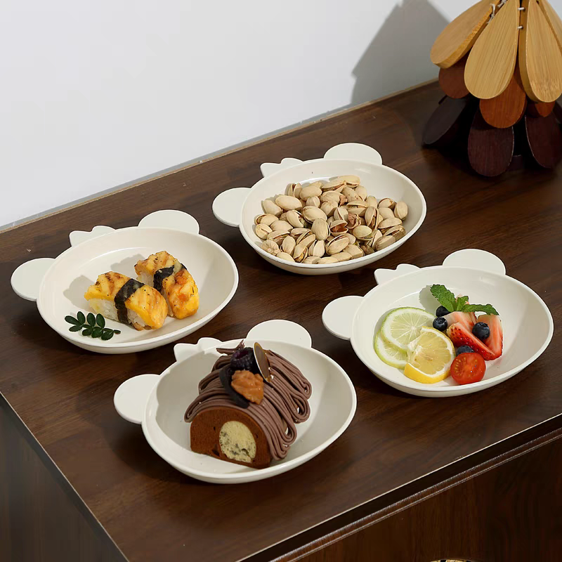 Bone-spitting plate, household dining table small plate, fruit snack plate, snack plate, bone small plate, garbage residue plate detail image 5