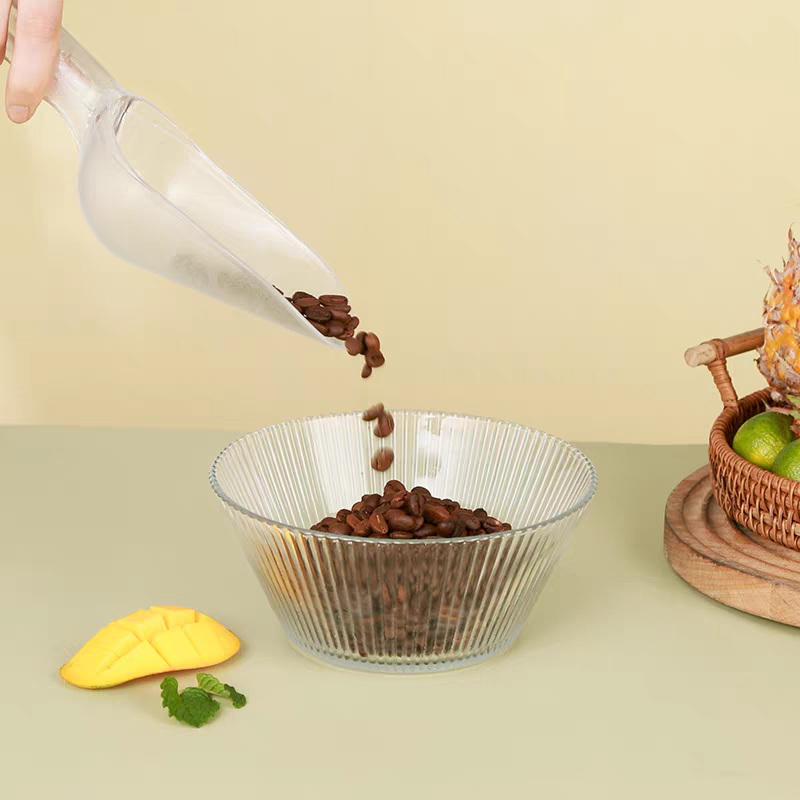 Large transparent PC ice spatula, special plastic flat flour spatula for milk tea shops, thickened supermarket rice and tea leaf spatula, popcorn and sugar spatula detail image 5