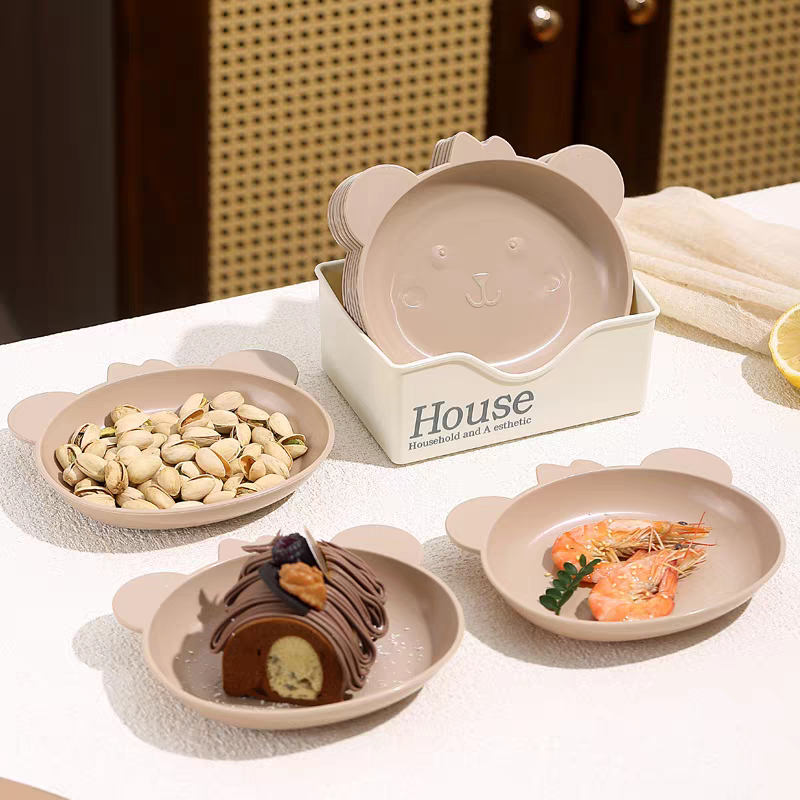 Bone-spitting plate, household dining table small plate, fruit snack plate, snack plate, bone small plate, garbage residue plate