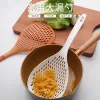 LS-001 Household large strainer, kitchen large noodle scooping spoon, long-handled draining filter screen, hotel hot pot, deep-frying oil separator details Picture