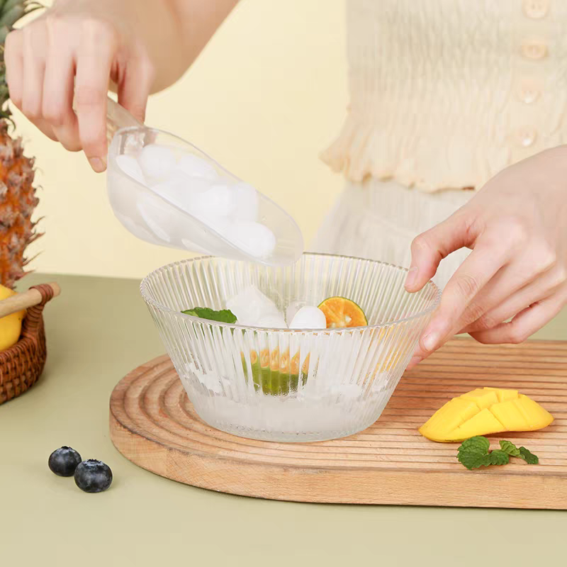 Large transparent PC ice spatula, special plastic flat flour spatula for milk tea shops, thickened supermarket rice and tea leaf spatula, popcorn and sugar spatula detail image 3