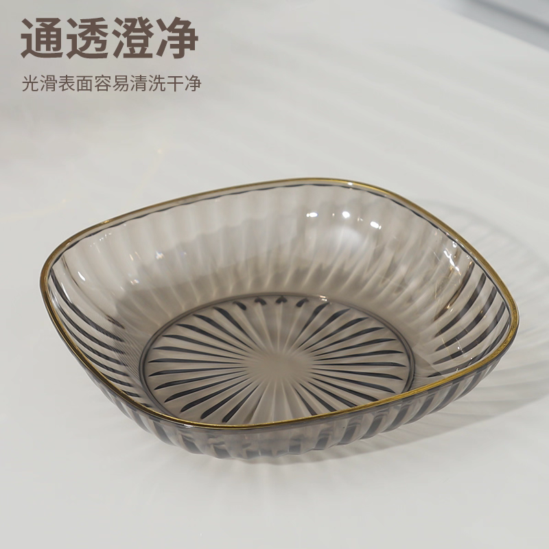 Bone-spitting plate, household food-grade fruit plate, light luxury and exquisite dining table, garbage plate, sunflower seed plate, snack plate, dried fruit plate Application Scenario