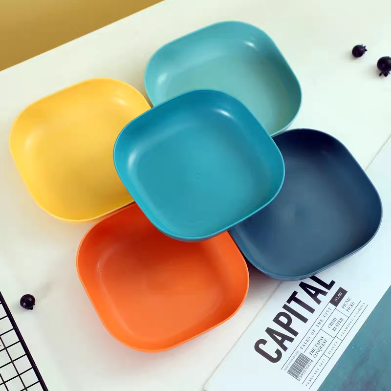 Deep bone-out plate, Japanese-style household light luxury small plate, plastic garbage plate, dining table, creative and cute snack plate, fruit plate details Picture