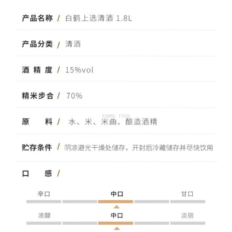 Free shipping for wholesale! BAIOCCHI imported spirits, snacks, rice wine, Japanese Shiratsuru Premium Sake 1800ml Item Picture