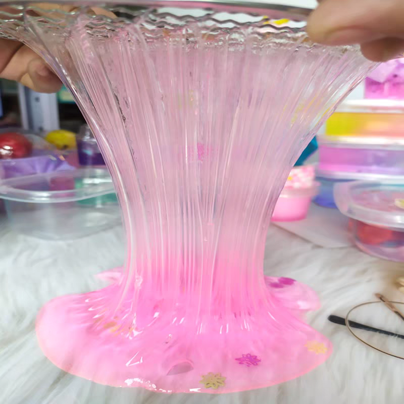 High-transparency three-color Internet celebrity mud, Douyin hit, educational toy tent mud, and flower mud details Picture