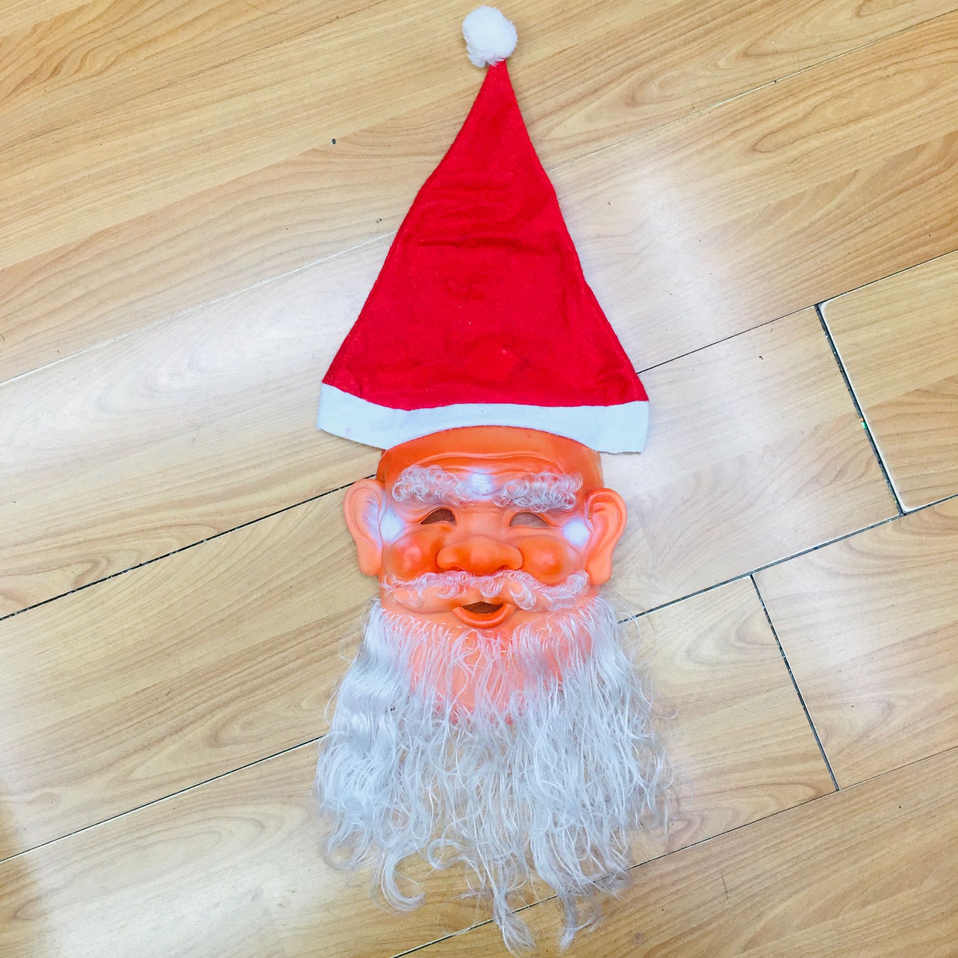 Extra-large mask Christmas hat + beard Christmas hat details Picture