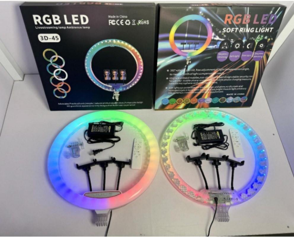 Ringlight Crystal Fill Light, a 18-inch crystal live streaming light with double-sided illumination details Picture