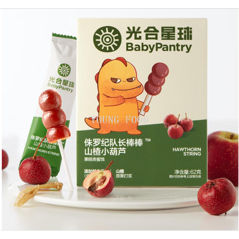 批发包邮 玫柏翠儿童糖果babycare侏罗纪队长棒棒糖山楂小葫芦62g