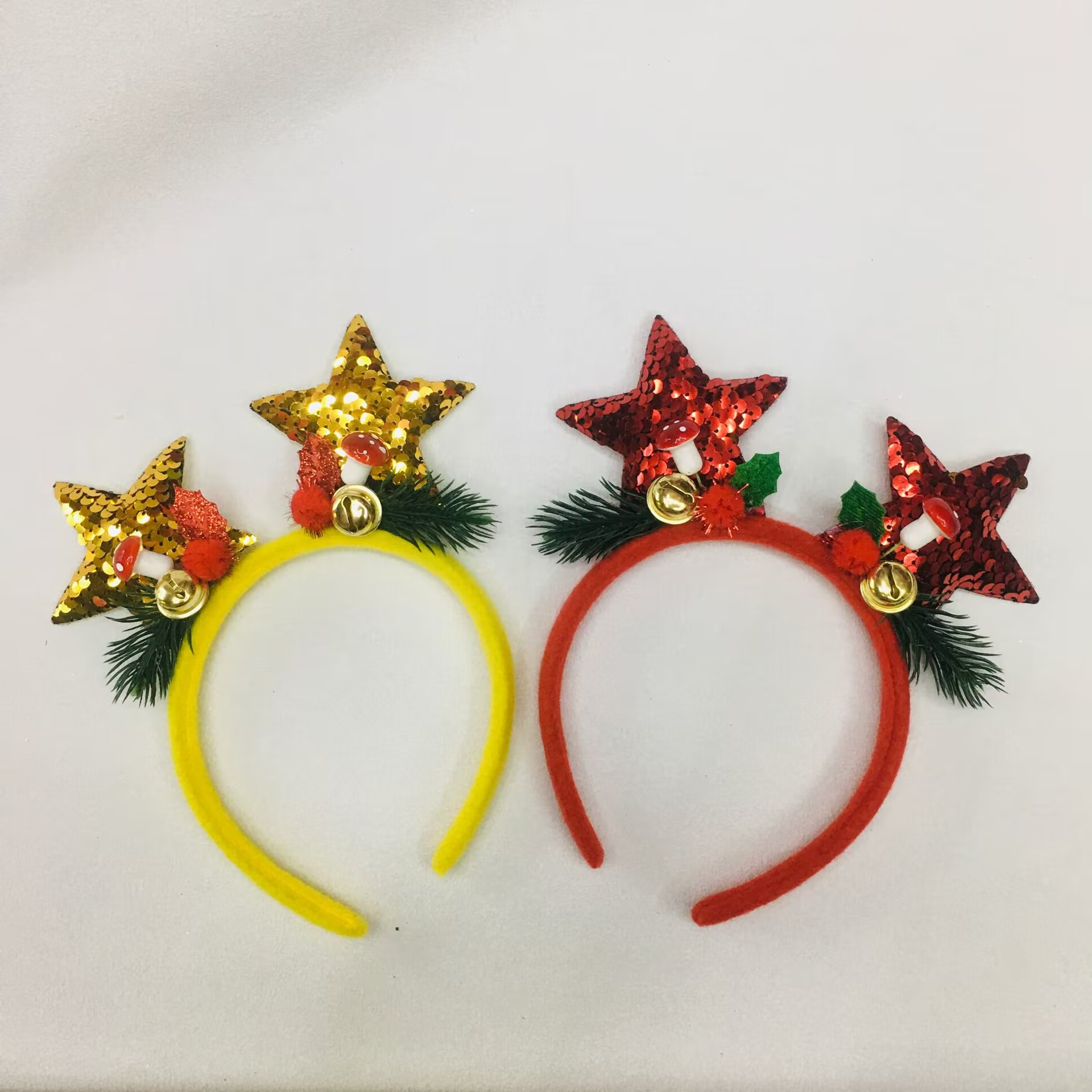 Christmas costume headwear, cartoon antler Christmas tree, five-pointed star hair accessory factory direct sales details Picture