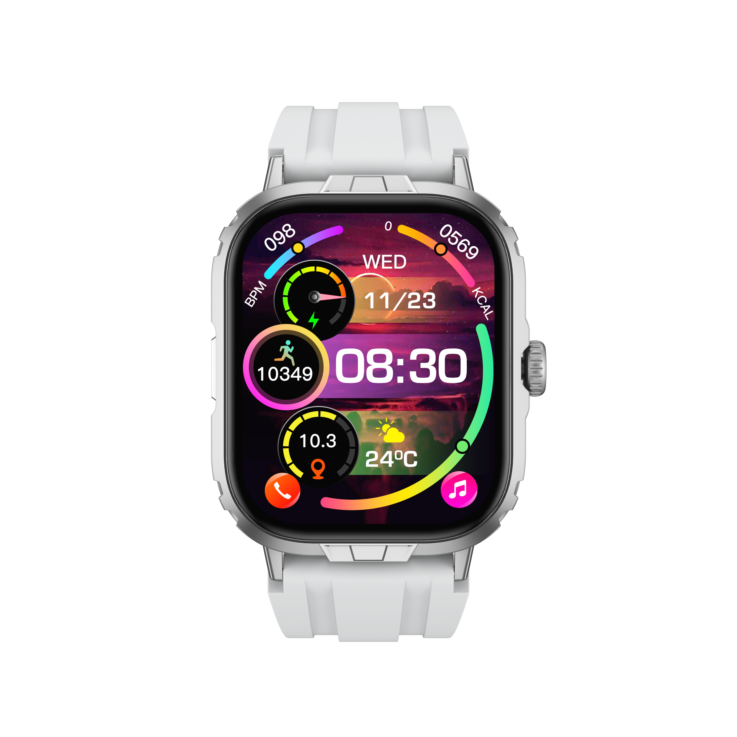 The new M106 smart three-proof watch features a 1.85 high-definition large screen and Bluetooth call function, making it an outdoor multi-functional watch details Picture