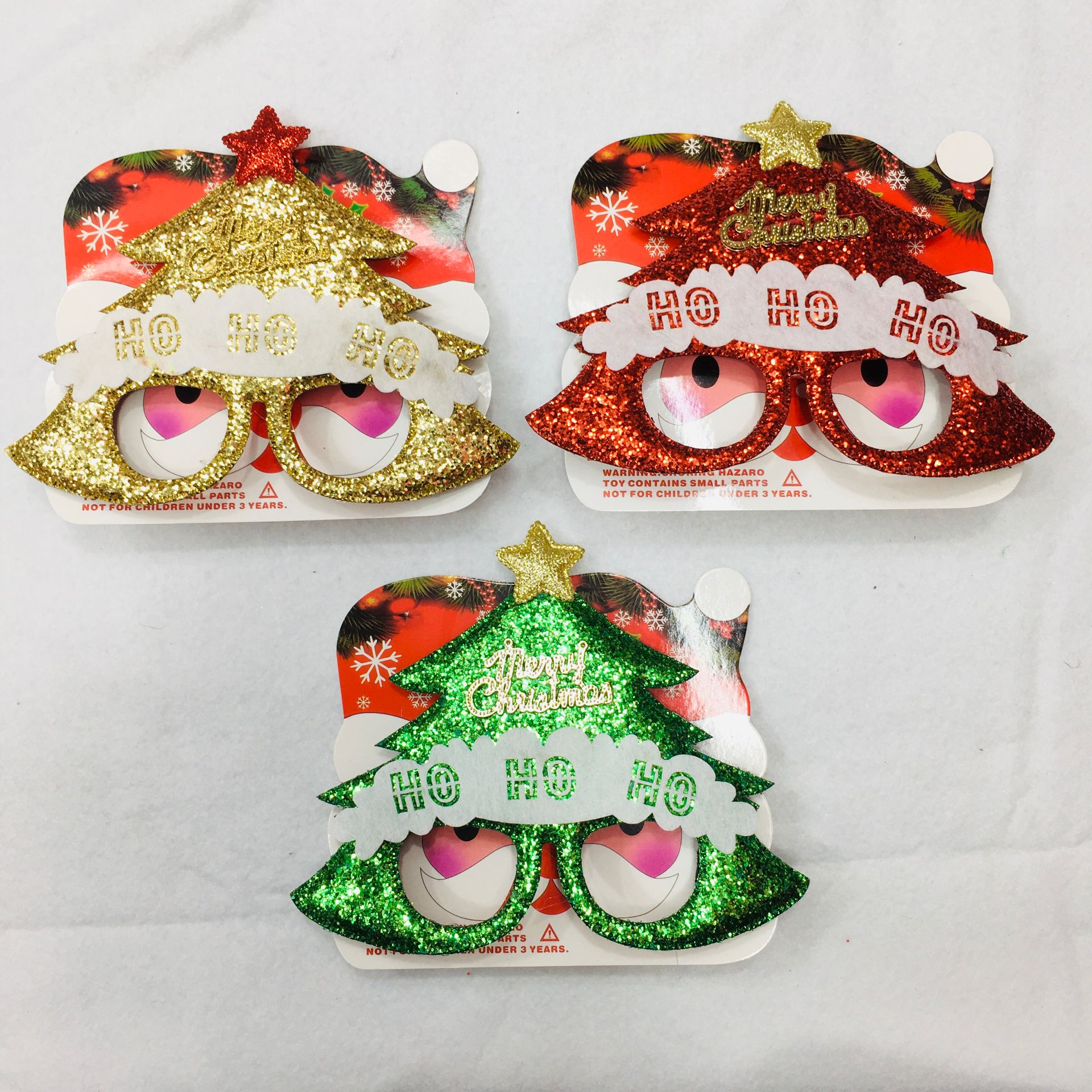 Christmas decorations, Christmas glasses, party decoration items, Christmas products, Christmas trees, snowmen, antler glasses frames