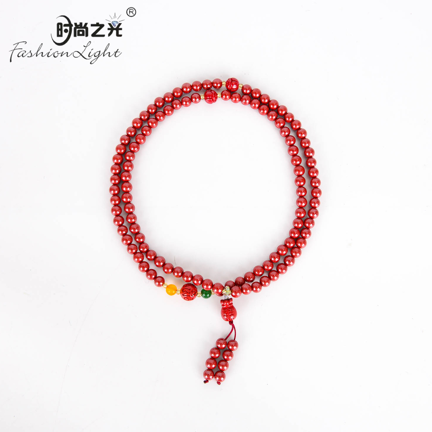 Women's zodiac year multi-circle long bracelet, ethnic style cinnabar bracelet, light luxury, niche and exquisite jewelry
