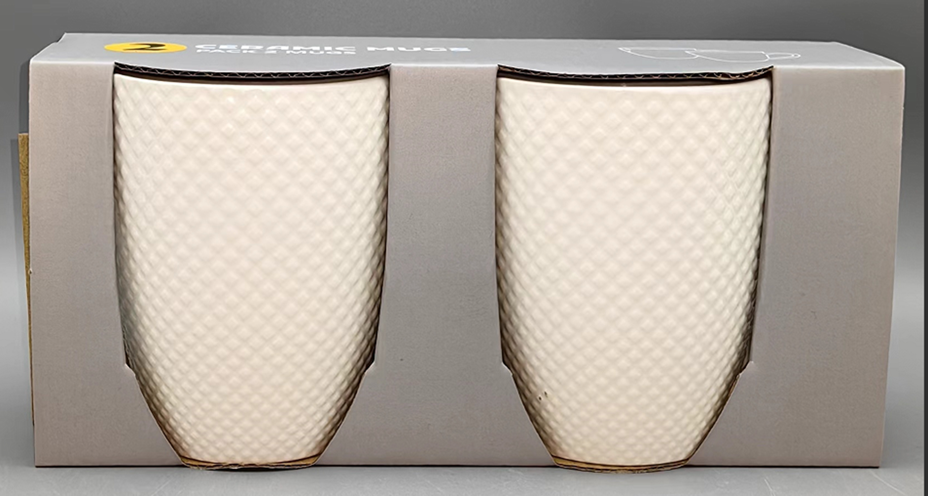 14-ounce embossed water cup, single color box packaging FD14-2P-03