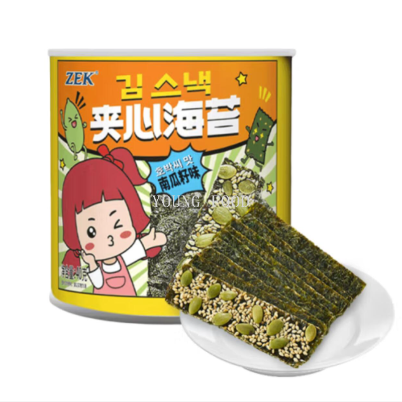 批发包邮！AQUARTE辅食休闲零食手办 ZEK每日夹心海苔 芝麻味40g
