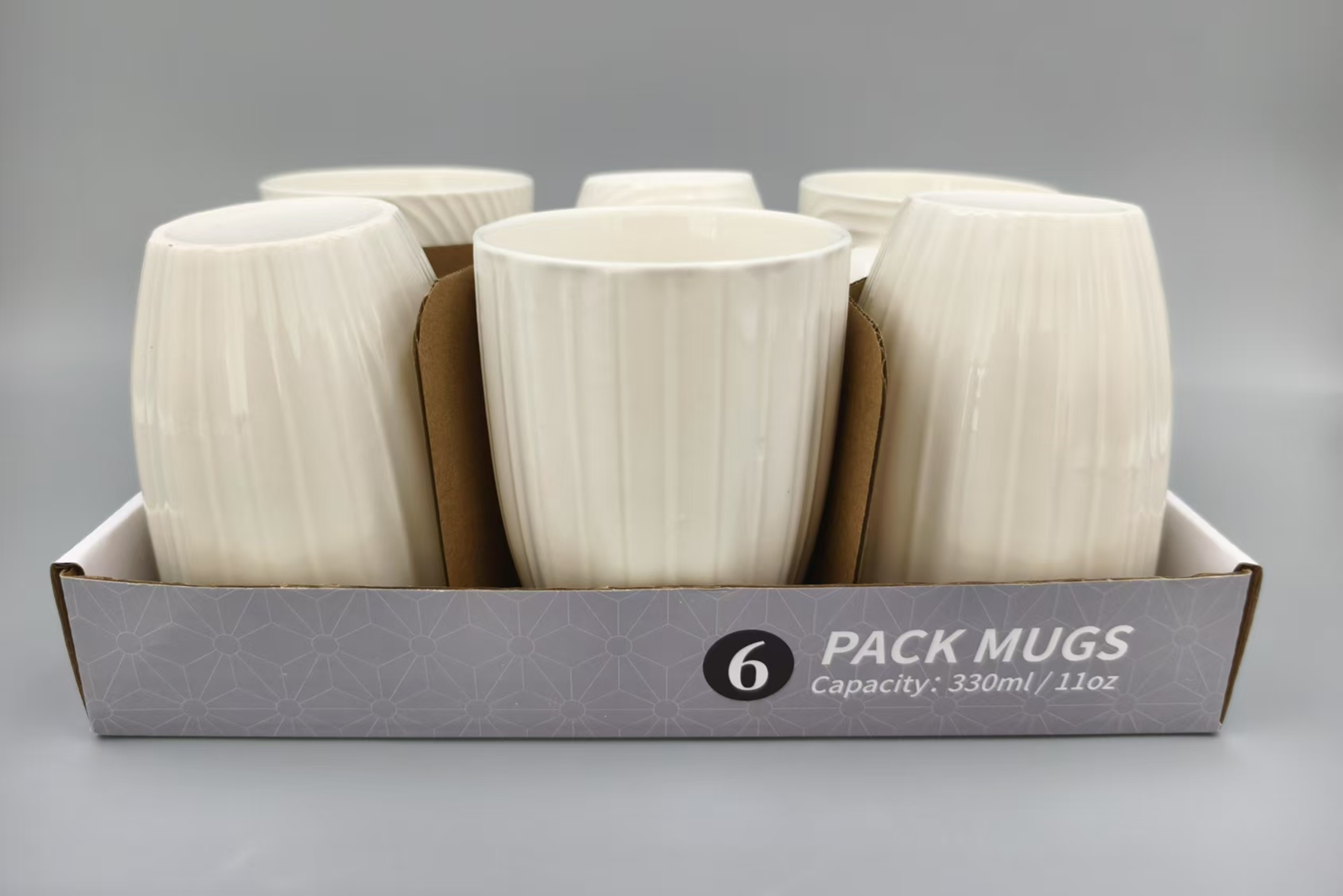 6 sets of 14-ounce embossed water cups, vacuum-formed packaging FD14-6P-08