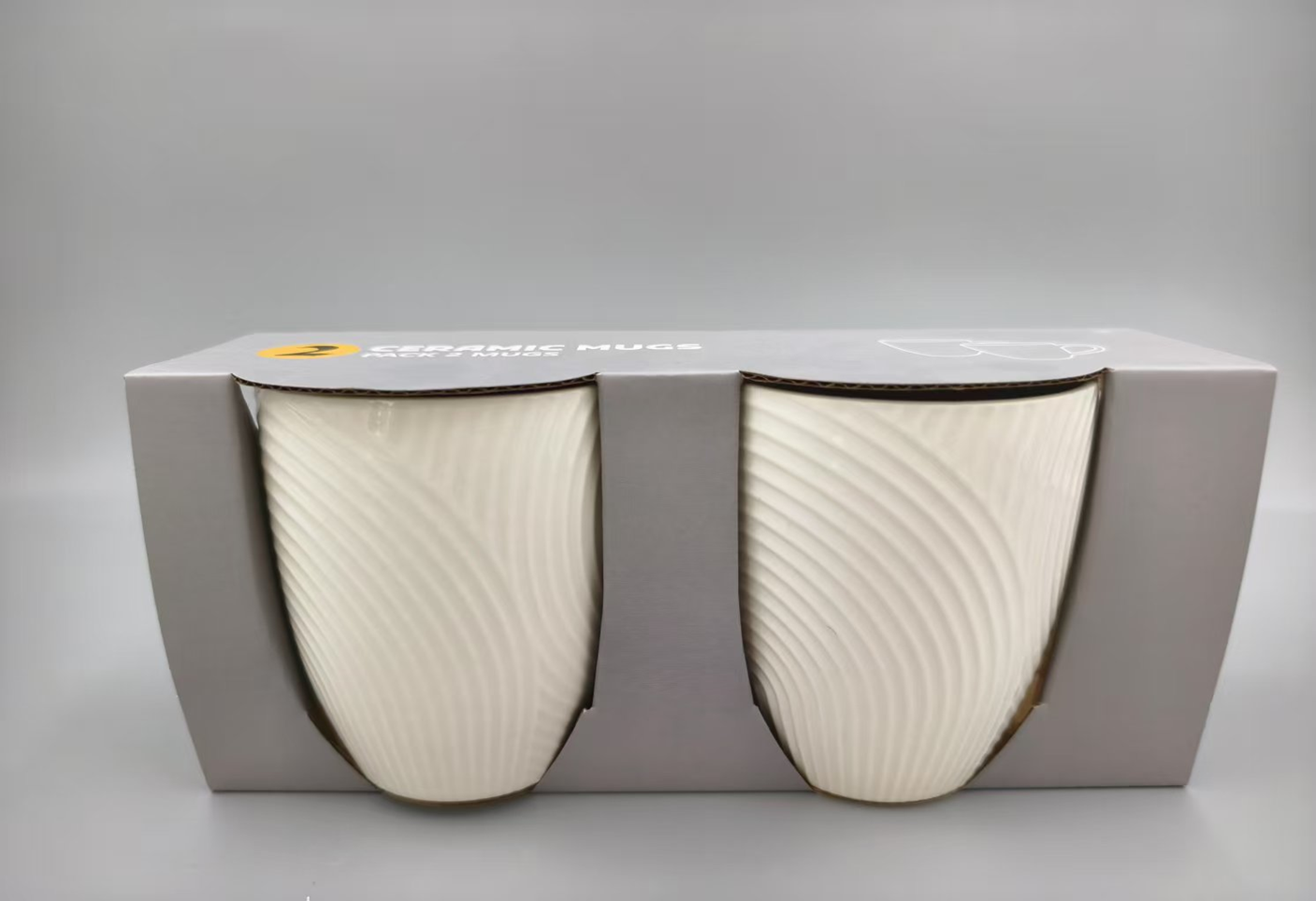 14-ounce embossed water cups, 2 sets, 07 pattern FD14-2P-09