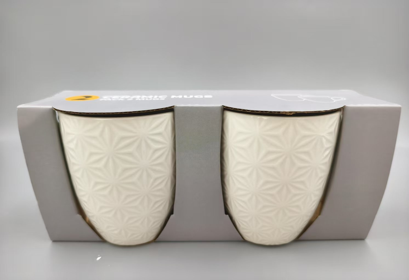 14-ounce embossed water cups, 2 sets, 07 pattern FD14-2P-13