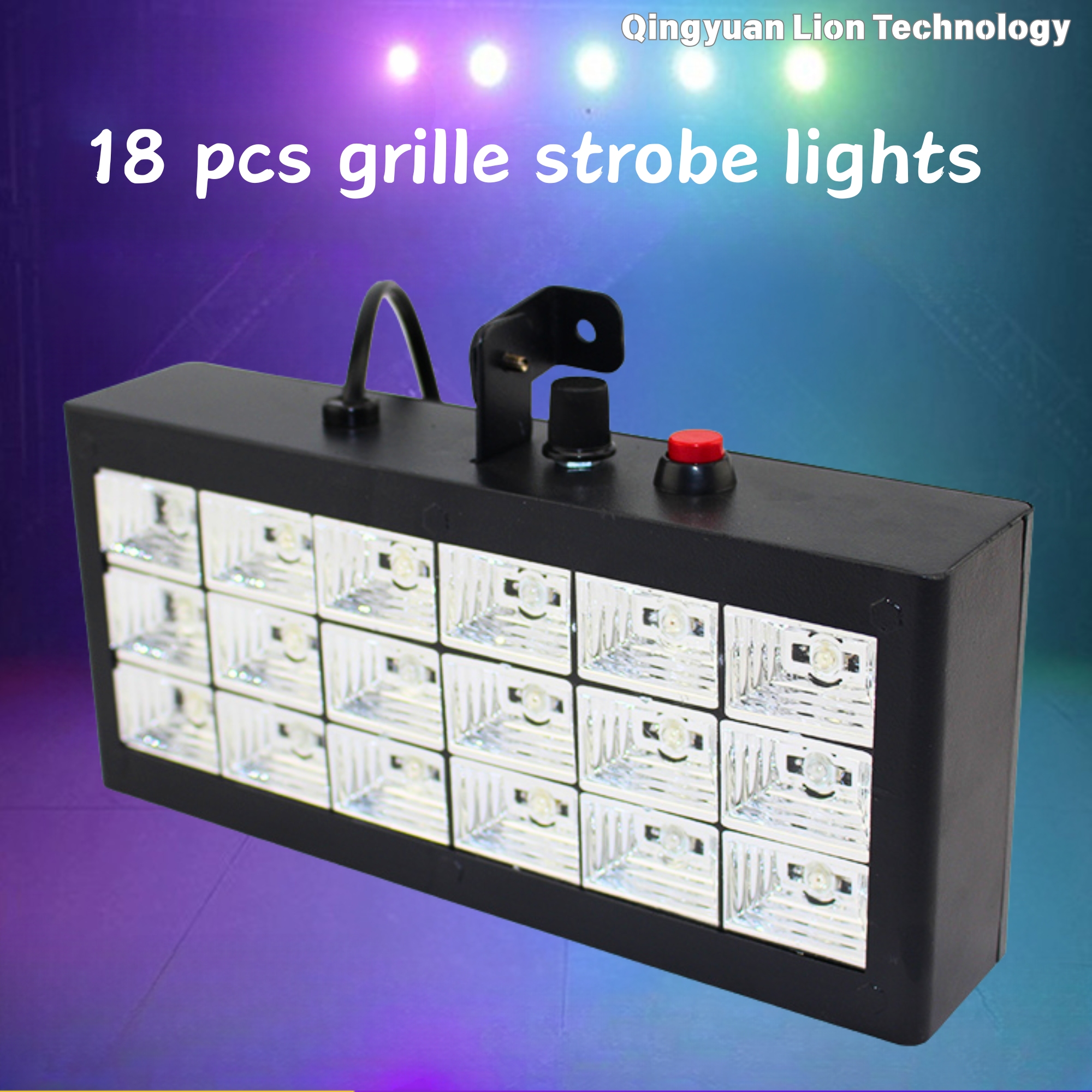 Wholesale 18 Led Grille Stroboscopic Lights, Flashing Lights, Voice-Controlled Flashlights, Ktv Stage Lights, Disco Lights, Bar Lights, Dj Lights, And Seven-Color Flashlights