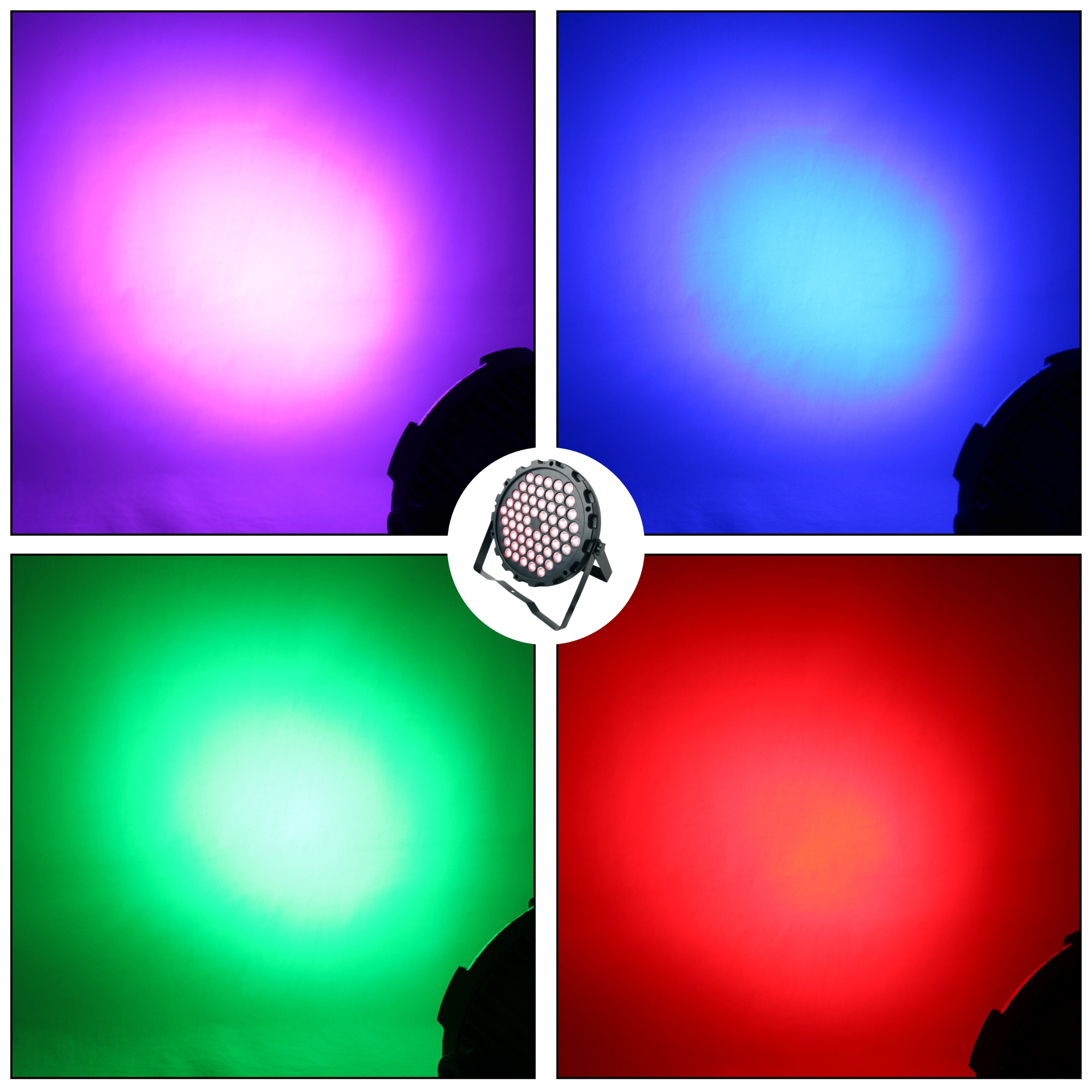 Cross-border bestsellers: 60 full-color LED par lights, stage lighting, KTV wedding party lights, bar atmosphere background dyeing lights, voice-controlled PAR lights, strobe lights details Picture