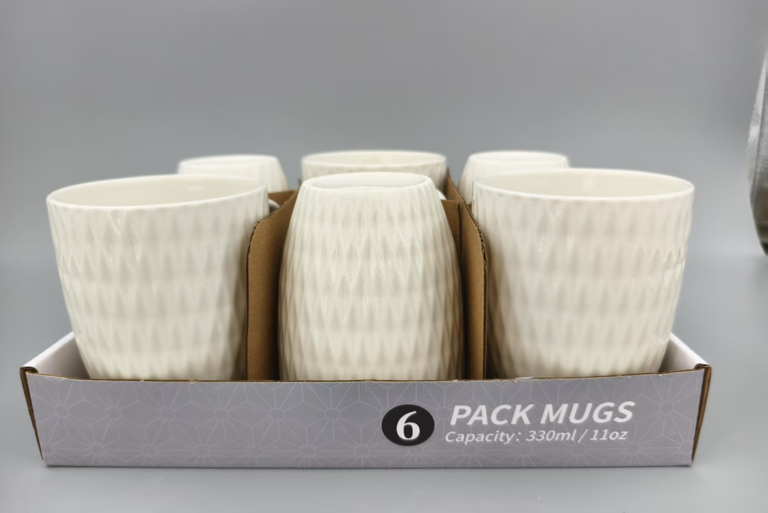 6 sets of 14-ounce embossed water cups, vacuum-formed packaging FD14-6P-11
