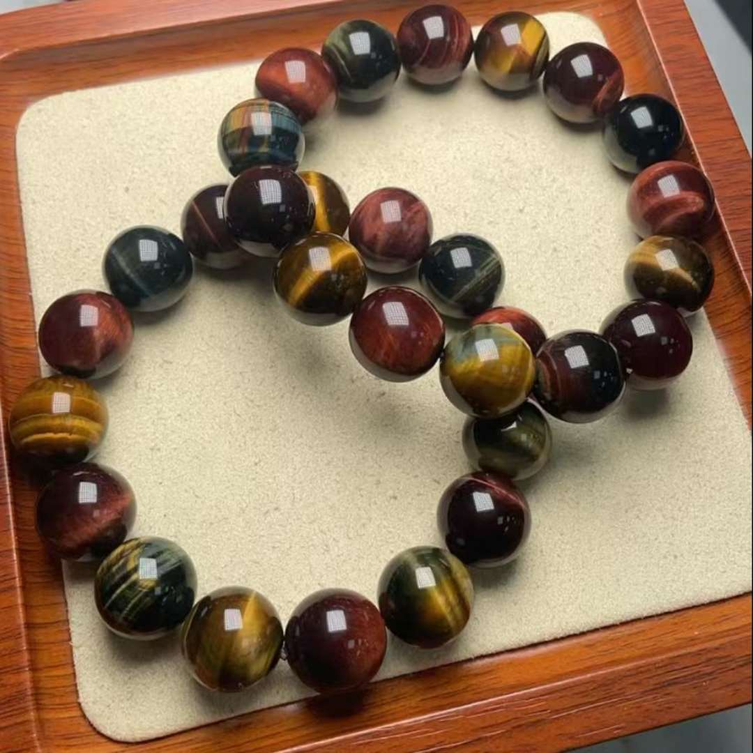虎眼石手串硅化玉天然自带猫眼送朋友亲人长辈纪念品礼品有意义细节图