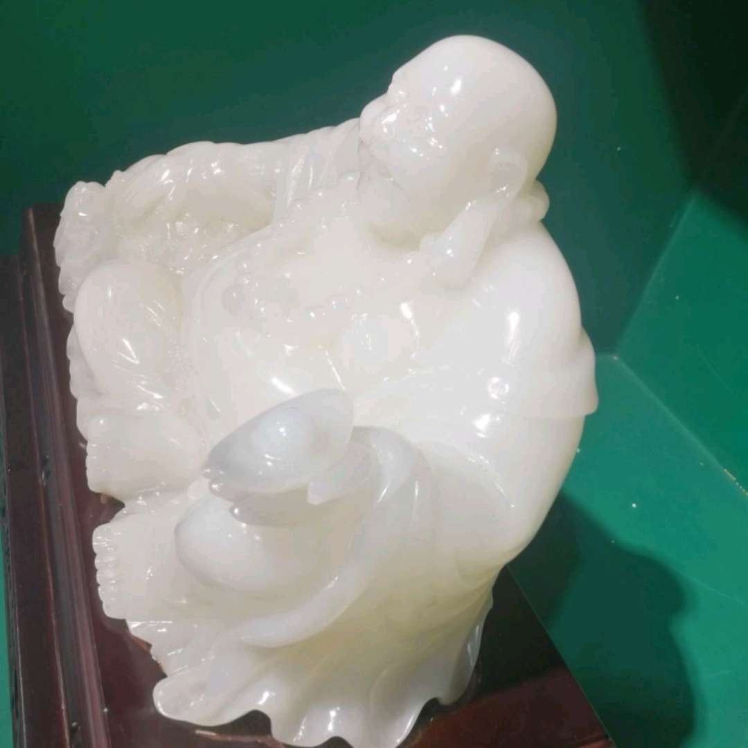 巴基斯坦玉佛笑口常开镇宅礼品赠送乔迁店铺开业产品图