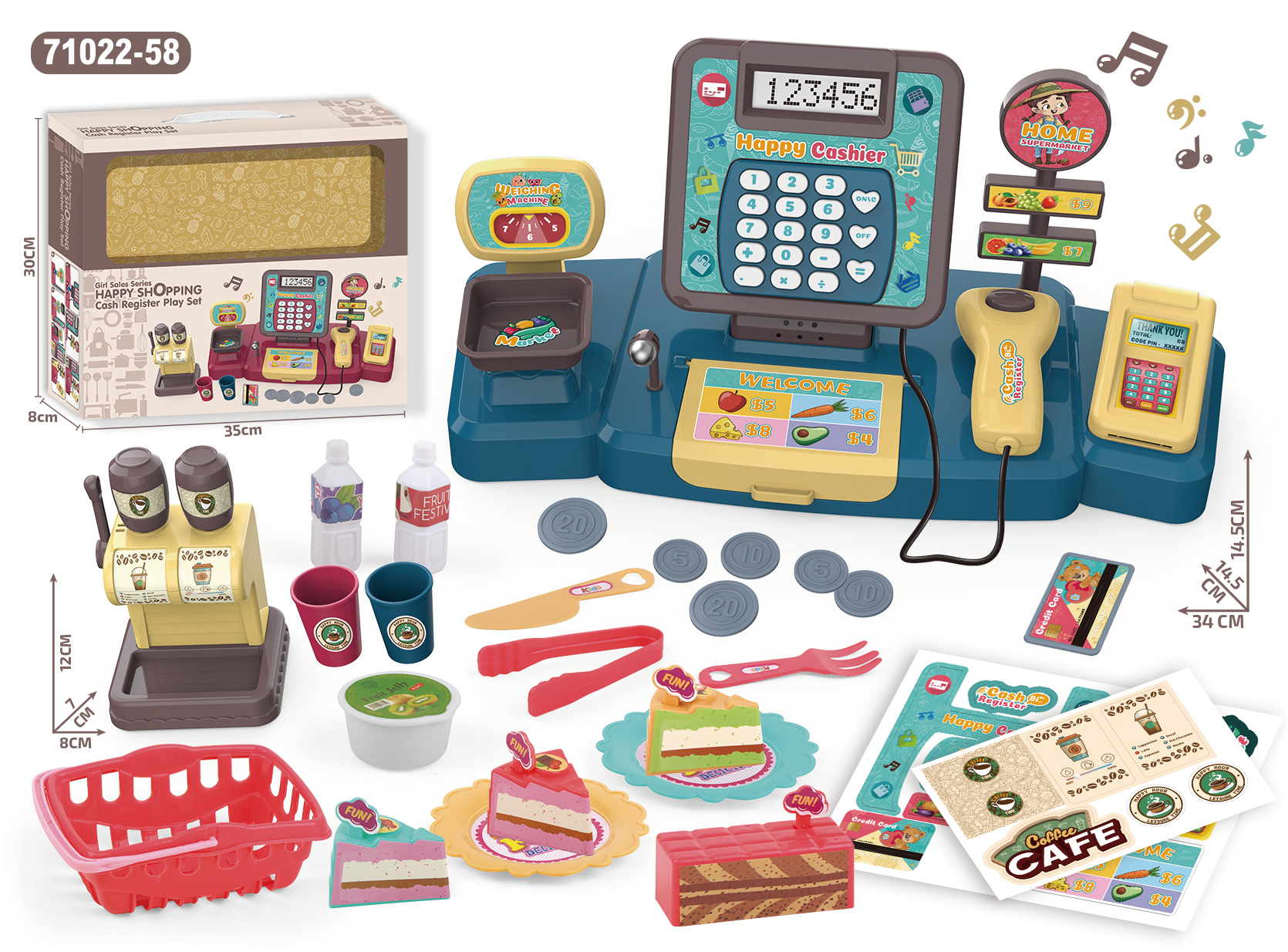 Cash register cake set Item Picture