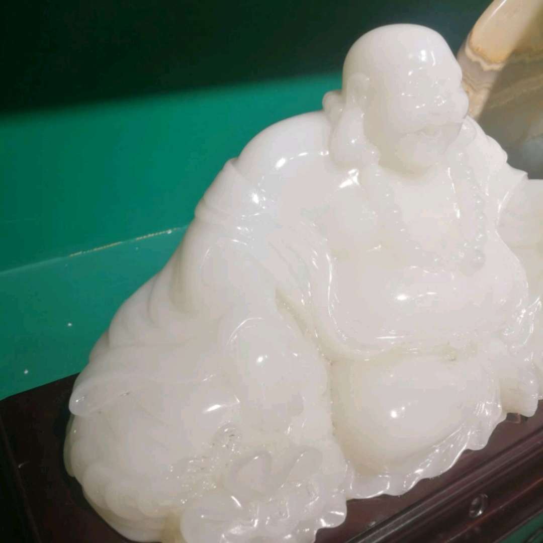 巴基斯坦玉佛笑口常开镇宅礼品赠送乔迁店铺开业