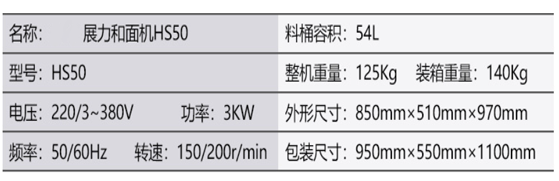 HS50 commercial dough mixer with dual speed and dual action, 54L capacity, fully automatic dough mixing and kneading machine for direct sale pic 2