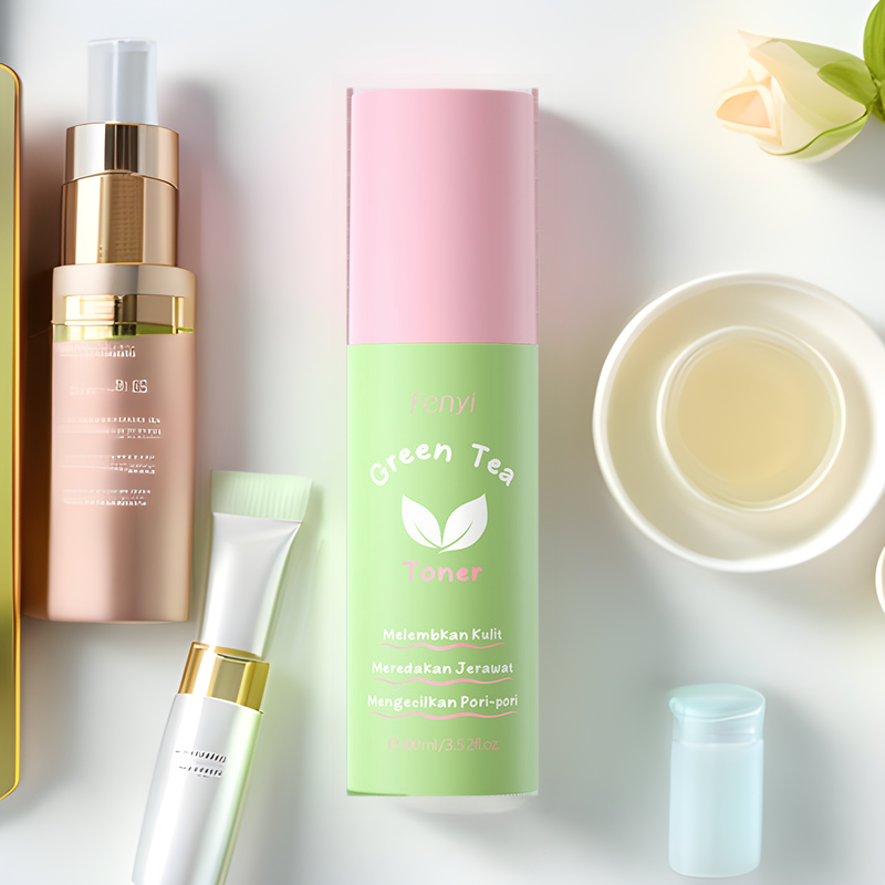 Factory wholesale cross-border fenyi Green Tea Toner 100ml Indonesian version hydrating and moisturizing skin care products in stock full figure