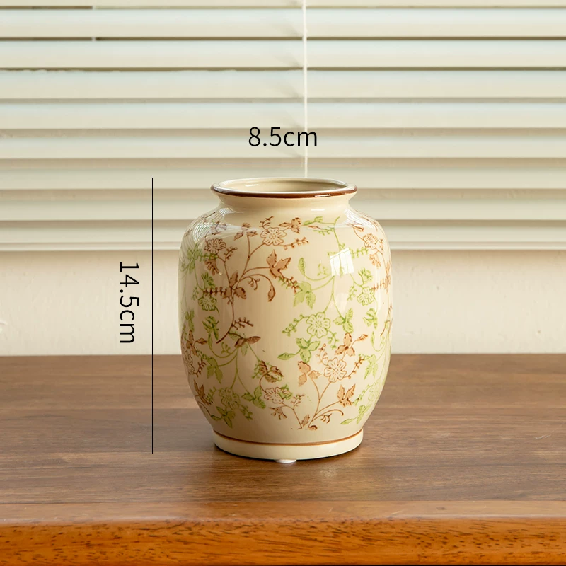 国潮精致陶瓷花瓶装饰  摆件家居装饰艺术品  青花瓷系列小巧简约设计花艺插花器                     白底实物图