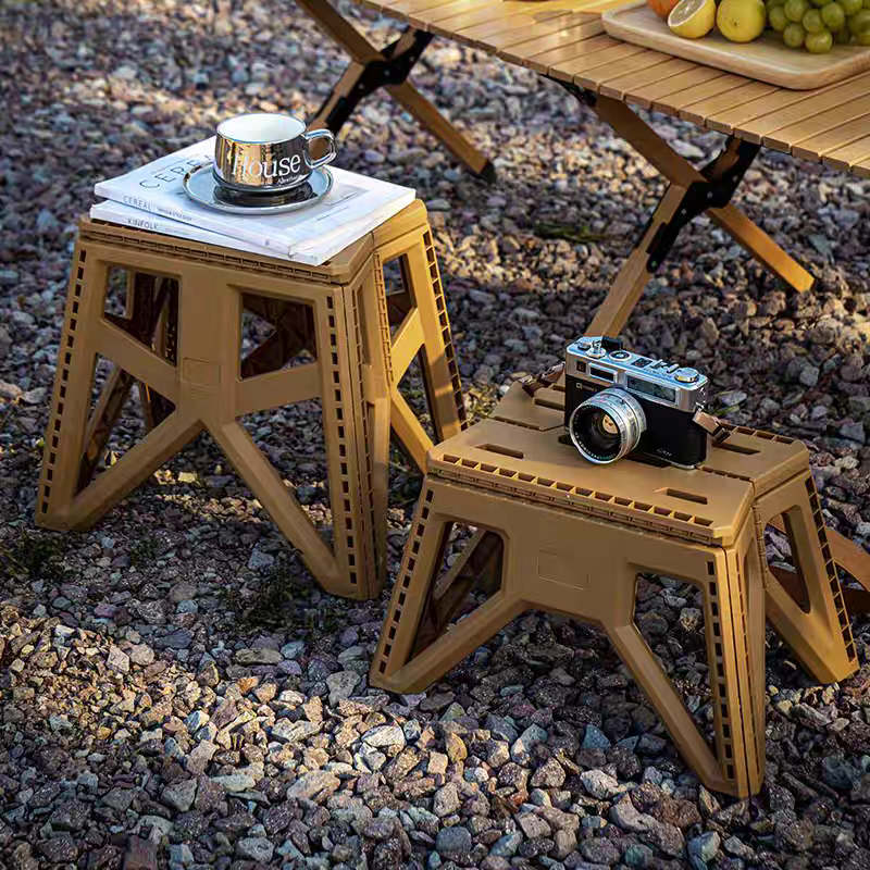 Small folding stools that can be stacked, household small stools, outdoor adult travel thickened plastic stools, dormitory folding stools detail image 4