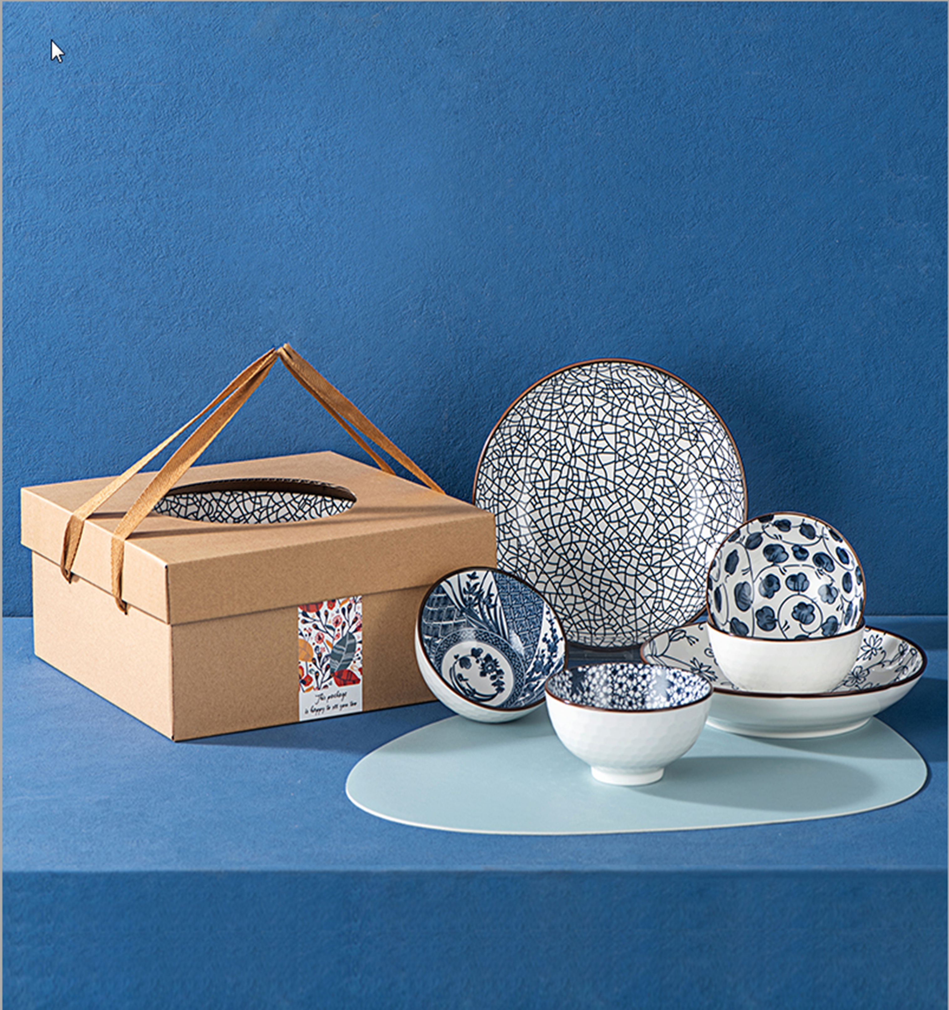 Japanese-style box, 6 heads, 4 bowls, 2 plates, RSH-4B2P.
