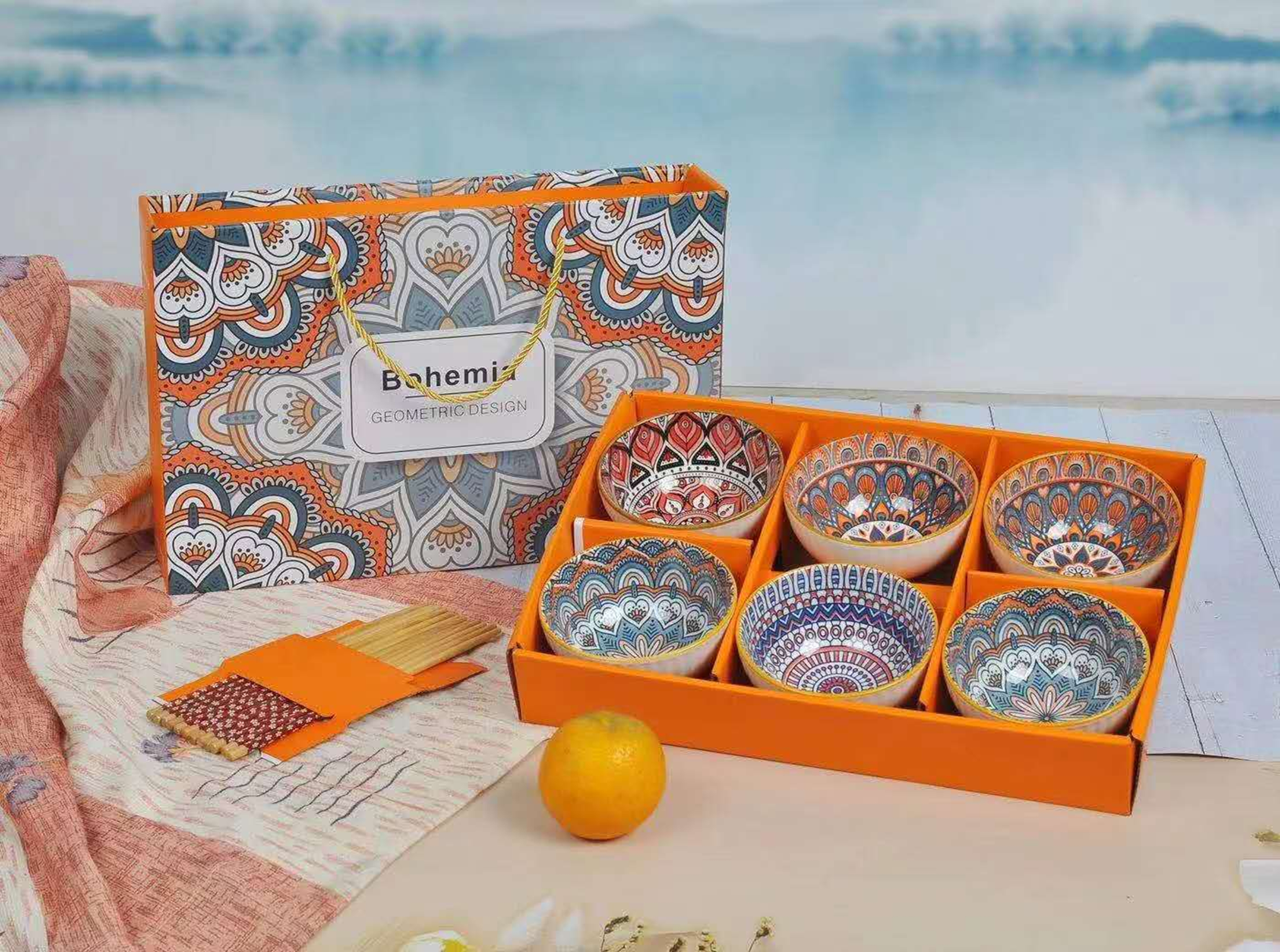 Six bowls of Bohemian BXMY-6B